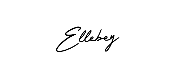 AmerikaSignatureDemo-Regular is a professional signature style that is perfect for those who want to add a touch of class to their signature. It is also a great choice for those who want to make their signature more unique. Get Ellebey name to fancy signature for free. Ellebey signature style 3 images and pictures png
