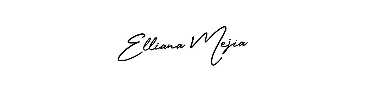 The best way (AmerikaSignatureDemo-Regular) to make a short signature is to pick only two or three words in your name. The name Elliana Mejia include a total of six letters. For converting this name. Elliana Mejia signature style 3 images and pictures png