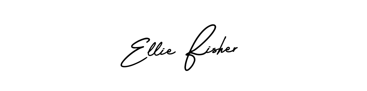 You should practise on your own different ways (AmerikaSignatureDemo-Regular) to write your name (Ellie Fisher) in signature. don't let someone else do it for you. Ellie Fisher signature style 3 images and pictures png