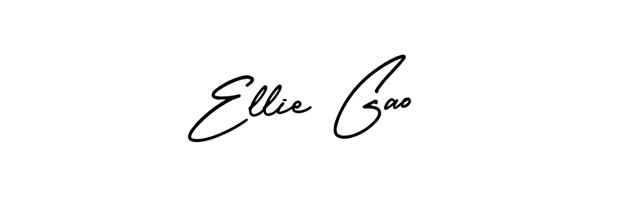 Use a signature maker to create a handwritten signature online. With this signature software, you can design (AmerikaSignatureDemo-Regular) your own signature for name Ellie Gao. Ellie Gao signature style 3 images and pictures png