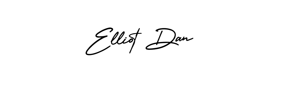 AmerikaSignatureDemo-Regular is a professional signature style that is perfect for those who want to add a touch of class to their signature. It is also a great choice for those who want to make their signature more unique. Get Elliot Dan name to fancy signature for free. Elliot Dan signature style 3 images and pictures png