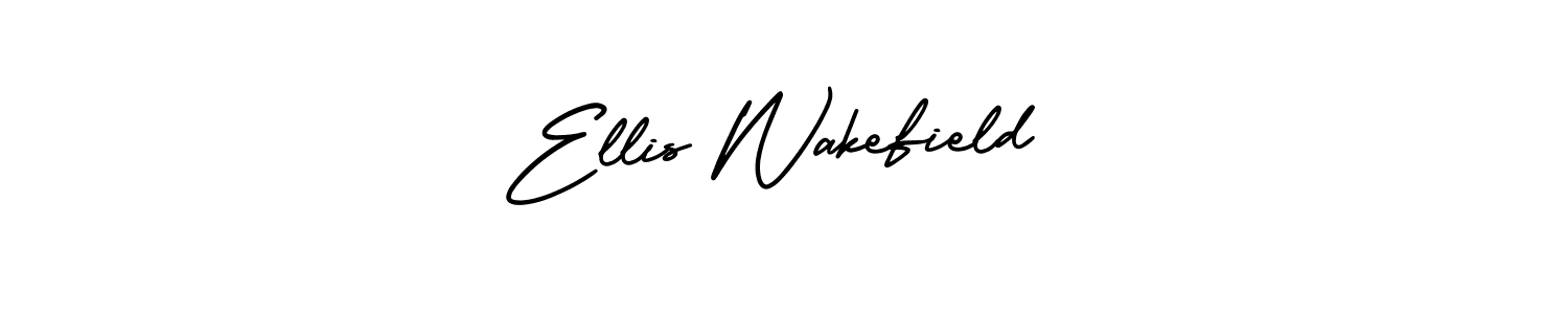 The best way (AmerikaSignatureDemo-Regular) to make a short signature is to pick only two or three words in your name. The name Ellis Wakefield include a total of six letters. For converting this name. Ellis Wakefield signature style 3 images and pictures png