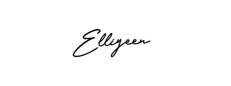 How to make Elliyeen signature? AmerikaSignatureDemo-Regular is a professional autograph style. Create handwritten signature for Elliyeen name. Elliyeen signature style 3 images and pictures png