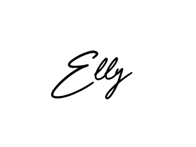 Make a beautiful signature design for name Elly. With this signature (AmerikaSignatureDemo-Regular) style, you can create a handwritten signature for free. Elly signature style 3 images and pictures png