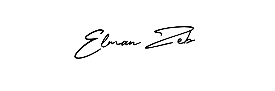 Use a signature maker to create a handwritten signature online. With this signature software, you can design (AmerikaSignatureDemo-Regular) your own signature for name Elman Zeb. Elman Zeb signature style 3 images and pictures png