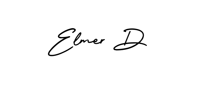 Similarly AmerikaSignatureDemo-Regular is the best handwritten signature design. Signature creator online .You can use it as an online autograph creator for name Elmer D. Elmer D signature style 3 images and pictures png