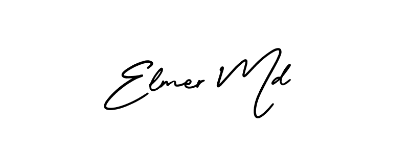 Elmer Md stylish signature style. Best Handwritten Sign (AmerikaSignatureDemo-Regular) for my name. Handwritten Signature Collection Ideas for my name Elmer Md. Elmer Md signature style 3 images and pictures png