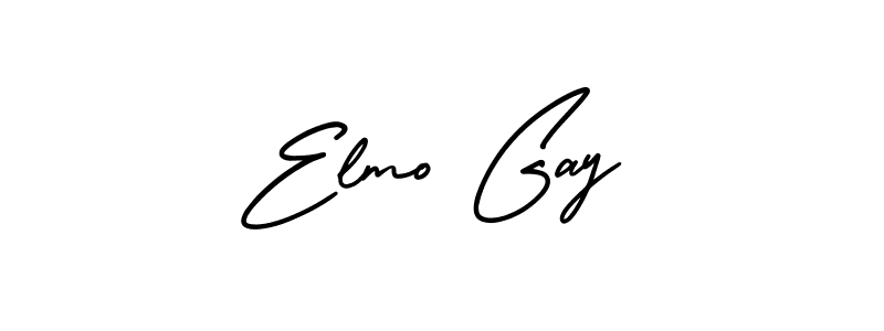 Elmo Gay stylish signature style. Best Handwritten Sign (AmerikaSignatureDemo-Regular) for my name. Handwritten Signature Collection Ideas for my name Elmo Gay. Elmo Gay signature style 3 images and pictures png