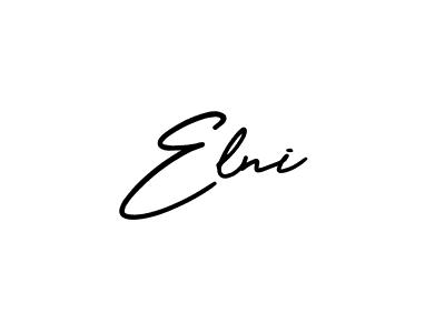 Design your own signature with our free online signature maker. With this signature software, you can create a handwritten (AmerikaSignatureDemo-Regular) signature for name Elni. Elni signature style 3 images and pictures png