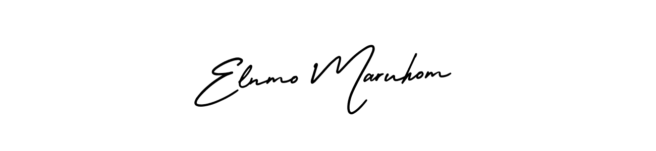 How to make Elnmo Maruhom signature? AmerikaSignatureDemo-Regular is a professional autograph style. Create handwritten signature for Elnmo Maruhom name. Elnmo Maruhom signature style 3 images and pictures png