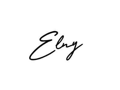 You should practise on your own different ways (AmerikaSignatureDemo-Regular) to write your name (Elny) in signature. don't let someone else do it for you. Elny signature style 3 images and pictures png