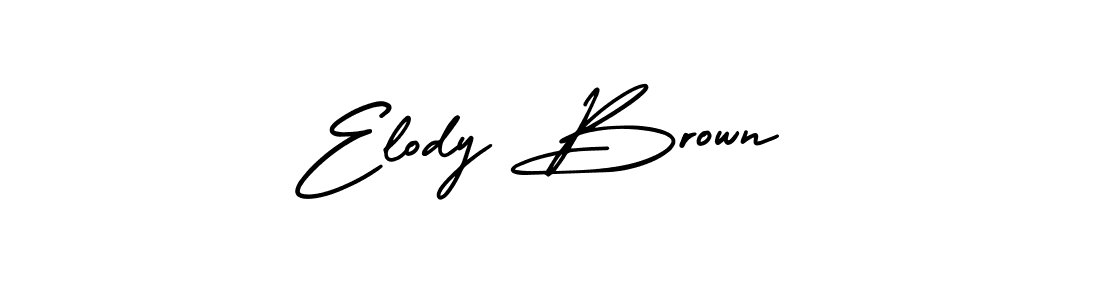 Create a beautiful signature design for name Elody Brown. With this signature (AmerikaSignatureDemo-Regular) fonts, you can make a handwritten signature for free. Elody Brown signature style 3 images and pictures png