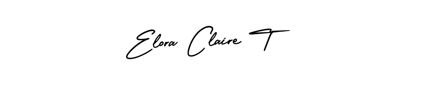 AmerikaSignatureDemo-Regular is a professional signature style that is perfect for those who want to add a touch of class to their signature. It is also a great choice for those who want to make their signature more unique. Get Elora Claire T name to fancy signature for free. Elora Claire T signature style 3 images and pictures png