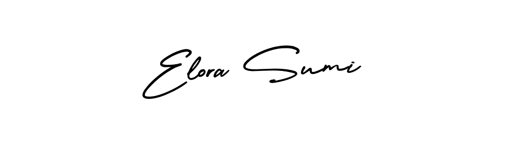 How to make Elora Sumi signature? AmerikaSignatureDemo-Regular is a professional autograph style. Create handwritten signature for Elora Sumi name. Elora Sumi signature style 3 images and pictures png