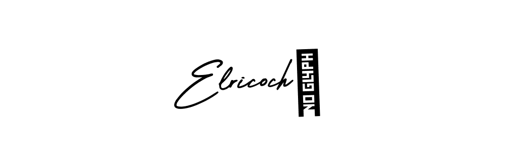 The best way (AmerikaSignatureDemo-Regular) to make a short signature is to pick only two or three words in your name. The name Elricochè include a total of six letters. For converting this name. Elricochè signature style 3 images and pictures png