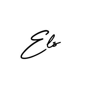 You should practise on your own different ways (AmerikaSignatureDemo-Regular) to write your name (Els) in signature. don't let someone else do it for you. Els signature style 3 images and pictures png