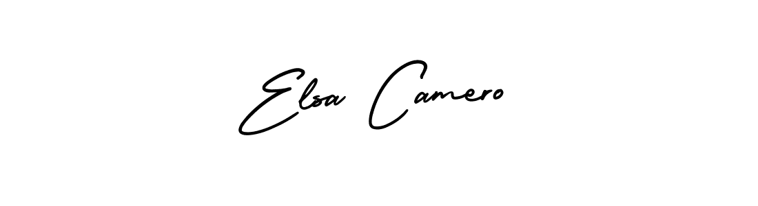 This is the best signature style for the Elsa Camero name. Also you like these signature font (AmerikaSignatureDemo-Regular). Mix name signature. Elsa Camero signature style 3 images and pictures png