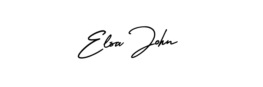 The best way (AmerikaSignatureDemo-Regular) to make a short signature is to pick only two or three words in your name. The name Elsa John include a total of six letters. For converting this name. Elsa John signature style 3 images and pictures png