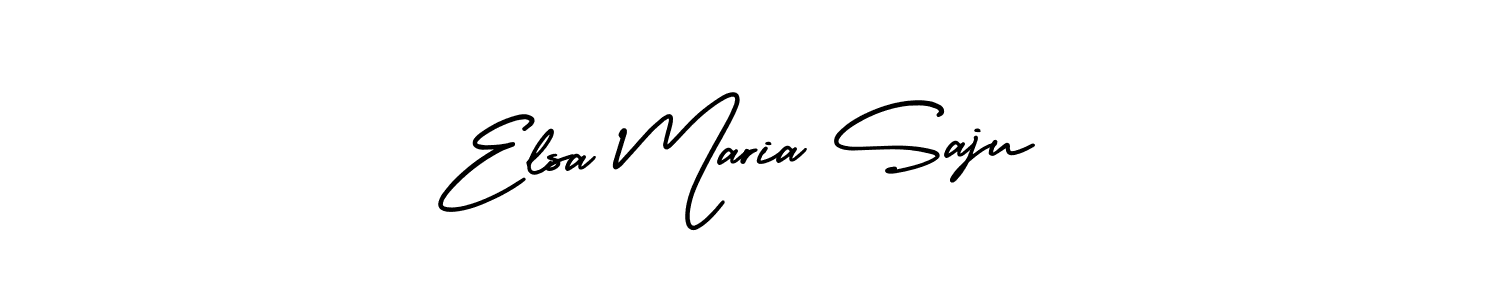 Also You can easily find your signature by using the search form. We will create Elsa Maria Saju name handwritten signature images for you free of cost using AmerikaSignatureDemo-Regular sign style. Elsa Maria Saju signature style 3 images and pictures png