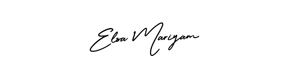 Make a beautiful signature design for name Elsa Mariyam. With this signature (AmerikaSignatureDemo-Regular) style, you can create a handwritten signature for free. Elsa Mariyam signature style 3 images and pictures png