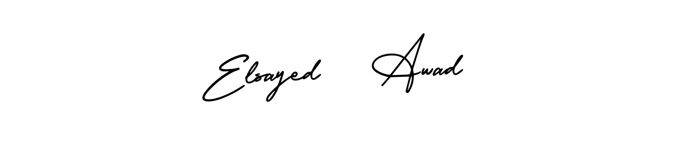 How to make Elsayed   Awad name signature. Use AmerikaSignatureDemo-Regular style for creating short signs online. This is the latest handwritten sign. Elsayed   Awad signature style 3 images and pictures png