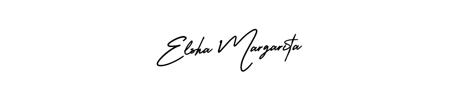 Elsha Margarita stylish signature style. Best Handwritten Sign (AmerikaSignatureDemo-Regular) for my name. Handwritten Signature Collection Ideas for my name Elsha Margarita. Elsha Margarita signature style 3 images and pictures png