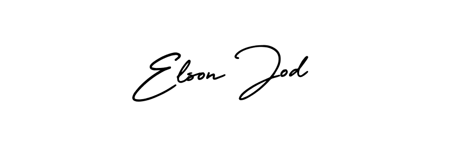 Also You can easily find your signature by using the search form. We will create Elson Jod name handwritten signature images for you free of cost using AmerikaSignatureDemo-Regular sign style. Elson Jod signature style 3 images and pictures png