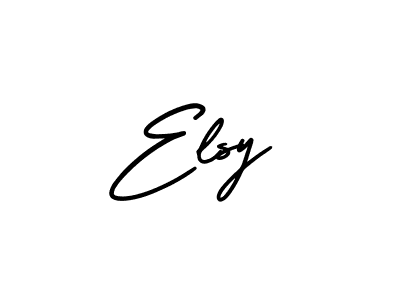 Elsy stylish signature style. Best Handwritten Sign (AmerikaSignatureDemo-Regular) for my name. Handwritten Signature Collection Ideas for my name Elsy. Elsy signature style 3 images and pictures png