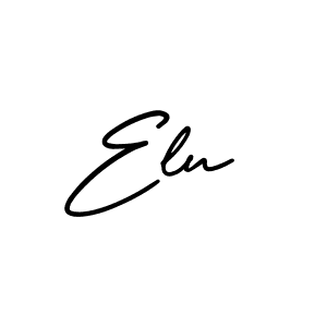 Use a signature maker to create a handwritten signature online. With this signature software, you can design (AmerikaSignatureDemo-Regular) your own signature for name Elu. Elu signature style 3 images and pictures png