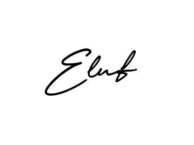 Create a beautiful signature design for name Eluf. With this signature (AmerikaSignatureDemo-Regular) fonts, you can make a handwritten signature for free. Eluf signature style 3 images and pictures png