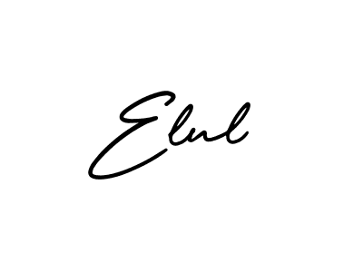 Use a signature maker to create a handwritten signature online. With this signature software, you can design (AmerikaSignatureDemo-Regular) your own signature for name Elul. Elul signature style 3 images and pictures png