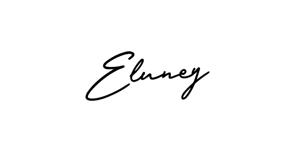 Eluney stylish signature style. Best Handwritten Sign (AmerikaSignatureDemo-Regular) for my name. Handwritten Signature Collection Ideas for my name Eluney. Eluney signature style 3 images and pictures png