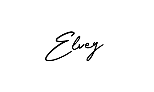 How to make Elvey name signature. Use AmerikaSignatureDemo-Regular style for creating short signs online. This is the latest handwritten sign. Elvey signature style 3 images and pictures png