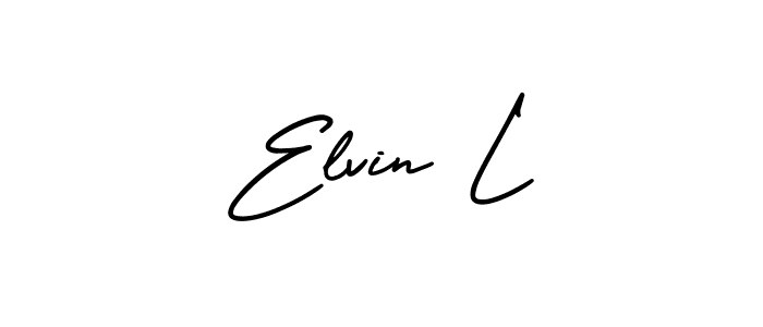 How to Draw Elvin L signature style? AmerikaSignatureDemo-Regular is a latest design signature styles for name Elvin L. Elvin L signature style 3 images and pictures png
