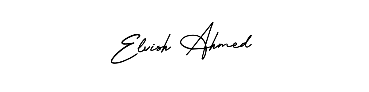 Design your own signature with our free online signature maker. With this signature software, you can create a handwritten (AmerikaSignatureDemo-Regular) signature for name Elvish Ahmed. Elvish Ahmed signature style 3 images and pictures png