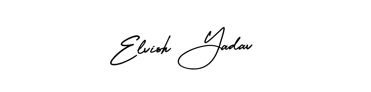 Similarly AmerikaSignatureDemo-Regular is the best handwritten signature design. Signature creator online .You can use it as an online autograph creator for name Elvish Yadav. Elvish Yadav signature style 3 images and pictures png