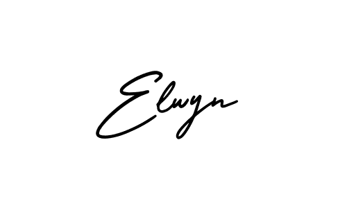 Make a beautiful signature design for name Elwyn. With this signature (AmerikaSignatureDemo-Regular) style, you can create a handwritten signature for free. Elwyn signature style 3 images and pictures png