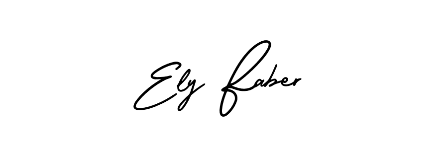 Design your own signature with our free online signature maker. With this signature software, you can create a handwritten (AmerikaSignatureDemo-Regular) signature for name Ely Faber. Ely Faber signature style 3 images and pictures png