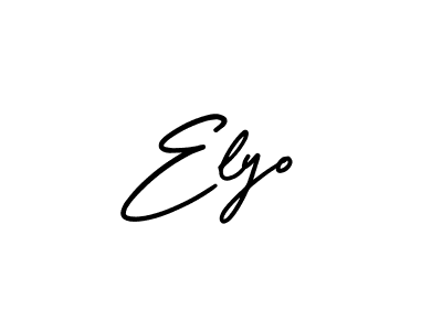 Design your own signature with our free online signature maker. With this signature software, you can create a handwritten (AmerikaSignatureDemo-Regular) signature for name Elyo. Elyo signature style 3 images and pictures png