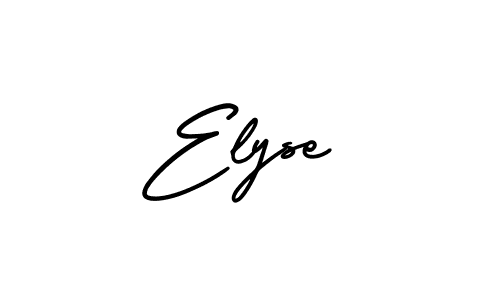 Make a beautiful signature design for name Elyse. With this signature (AmerikaSignatureDemo-Regular) style, you can create a handwritten signature for free. Elyse signature style 3 images and pictures png