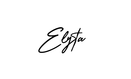 Use a signature maker to create a handwritten signature online. With this signature software, you can design (AmerikaSignatureDemo-Regular) your own signature for name Elyta. Elyta signature style 3 images and pictures png