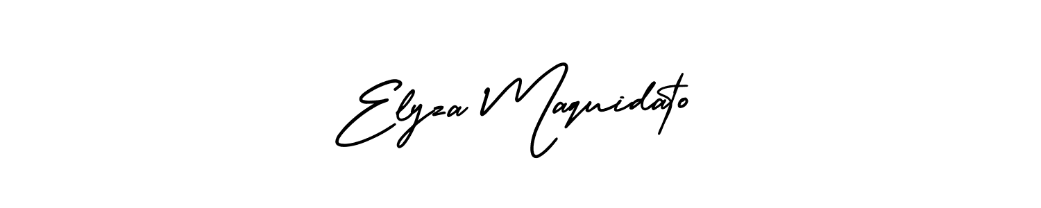 Create a beautiful signature design for name Elyza Maquidato. With this signature (AmerikaSignatureDemo-Regular) fonts, you can make a handwritten signature for free. Elyza Maquidato signature style 3 images and pictures png