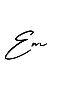 This is the best signature style for the Em name. Also you like these signature font (AmerikaSignatureDemo-Regular). Mix name signature. Em signature style 3 images and pictures png