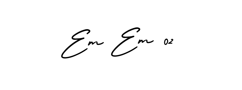 Also You can easily find your signature by using the search form. We will create Em Em 02 name handwritten signature images for you free of cost using AmerikaSignatureDemo-Regular sign style. Em Em 02 signature style 3 images and pictures png