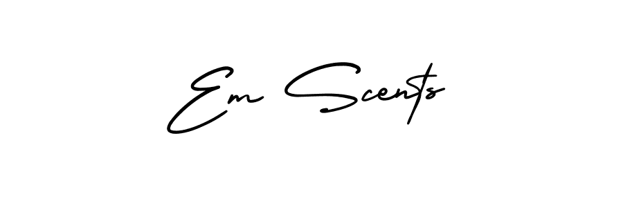 It looks lik you need a new signature style for name Em Scents. Design unique handwritten (AmerikaSignatureDemo-Regular) signature with our free signature maker in just a few clicks. Em Scents signature style 3 images and pictures png