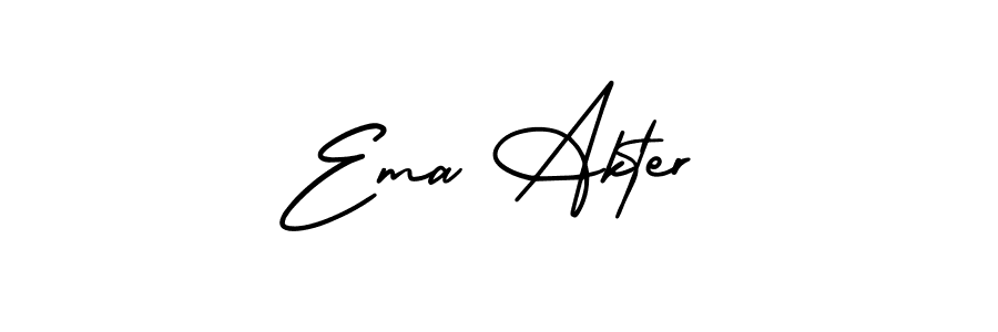 AmerikaSignatureDemo-Regular is a professional signature style that is perfect for those who want to add a touch of class to their signature. It is also a great choice for those who want to make their signature more unique. Get Ema Akter name to fancy signature for free. Ema Akter signature style 3 images and pictures png