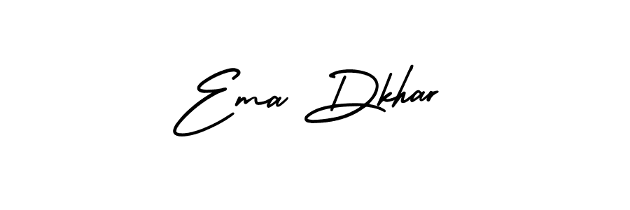 Create a beautiful signature design for name Ema Dkhar. With this signature (AmerikaSignatureDemo-Regular) fonts, you can make a handwritten signature for free. Ema Dkhar signature style 3 images and pictures png