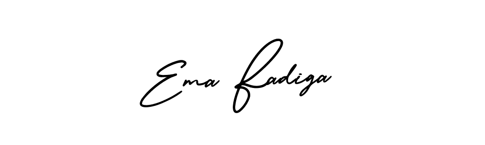 How to make Ema Fadiga signature? AmerikaSignatureDemo-Regular is a professional autograph style. Create handwritten signature for Ema Fadiga name. Ema Fadiga signature style 3 images and pictures png