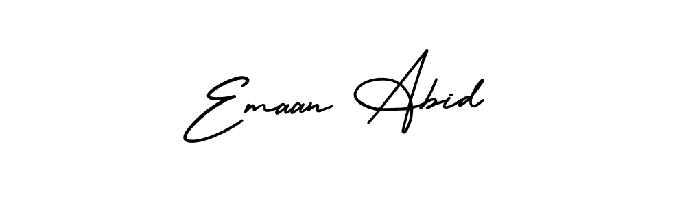 How to Draw Emaan Abid signature style? AmerikaSignatureDemo-Regular is a latest design signature styles for name Emaan Abid. Emaan Abid signature style 3 images and pictures png