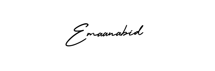 Create a beautiful signature design for name Emaanabid. With this signature (AmerikaSignatureDemo-Regular) fonts, you can make a handwritten signature for free. Emaanabid signature style 3 images and pictures png